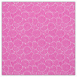 Japanese swirl pattern - fuchsia pink and white fabric