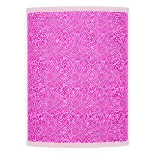Japanese swirl pattern - fuchsia pink and white lamp shade
