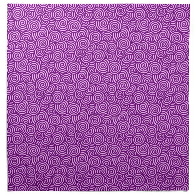 Japanese swirl pattern - orchid pink and purple napkin (Front)