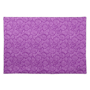 Japanese swirl pattern - orchid pink and purple placemat