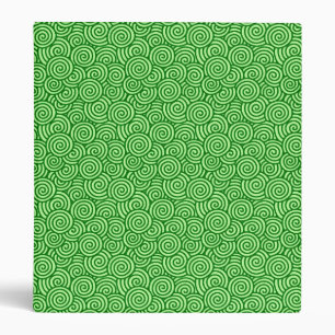 Japanese swirl pattern - pine and lime green binder
