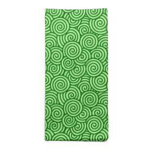 Japanese swirl pattern - pine and lime green napkin