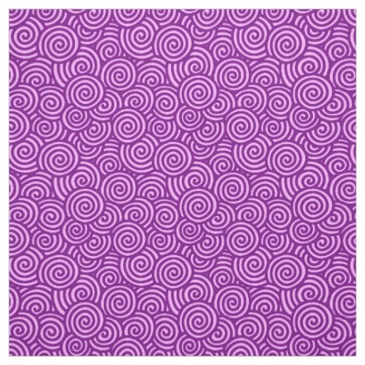 Japanese swirl pattern - purple and orchid pink fabric