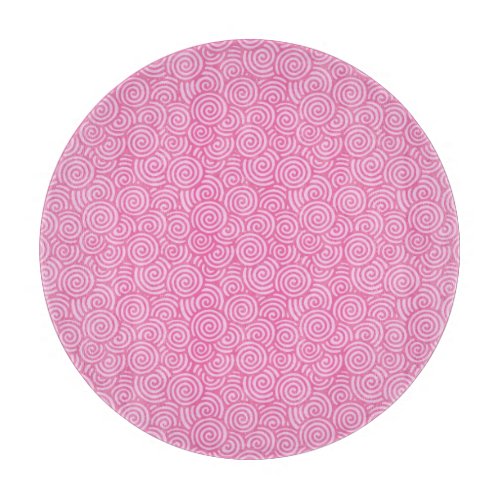 Japanese swirl pattern _ soft peppermint pink cutting board
