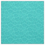 Japanese swirl pattern - turquoise and aqua fabric