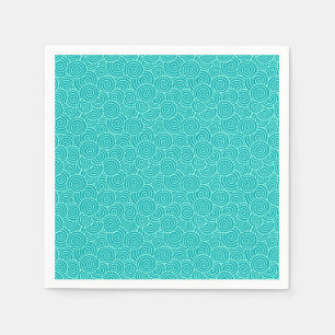 Japanese swirl pattern - turquoise and aqua napkins
