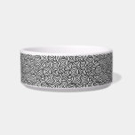 Japanese swirl pattern - white and black bowl<br><div class="desc">Digital reproduction of a repeating swirl pattern based on traditional Japanese textile designs,  represents water or mist - black swirl pattern with a white background</div>