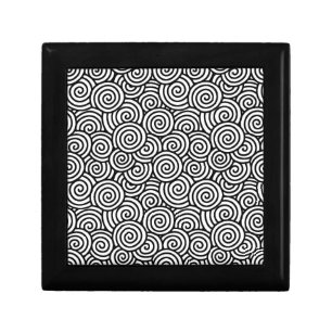 Japanese swirl pattern - white and black gift box