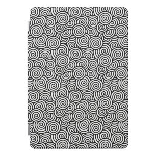 Japanese swirl pattern - white and black iPad pro cover