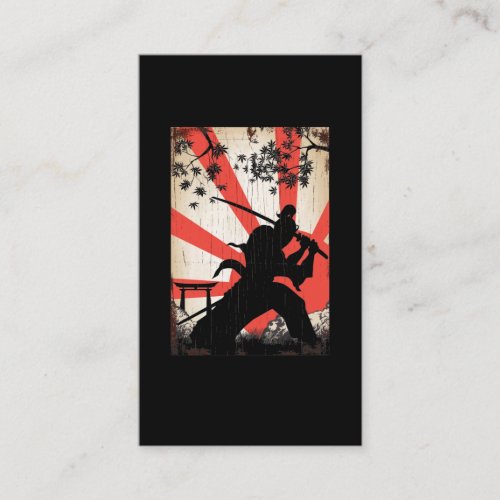Japanese Swordsman Samurai Warrior Art Business Card