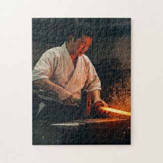 Japanese Swordsmith Spirit 魂を打ち込む刀鍛冶 Jigsaw Puzzle