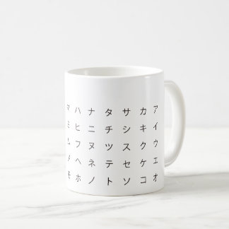 Japanese syllabary (katakana) coffee mug