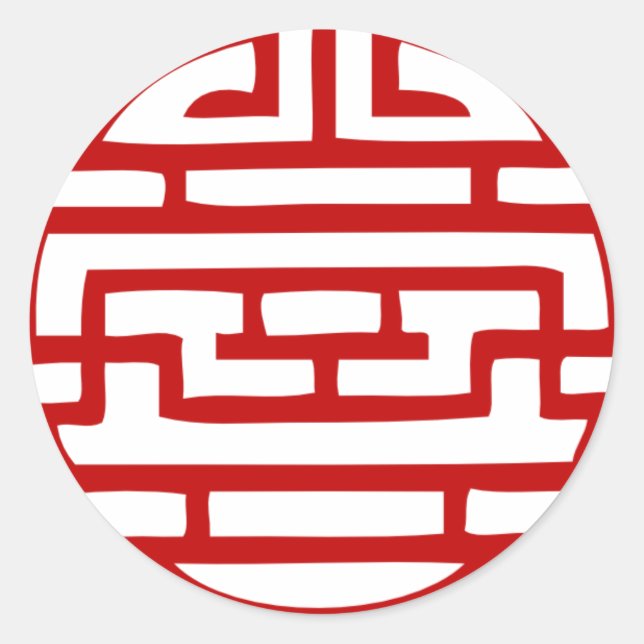 Japanese  symbol classic round sticker (Front)
