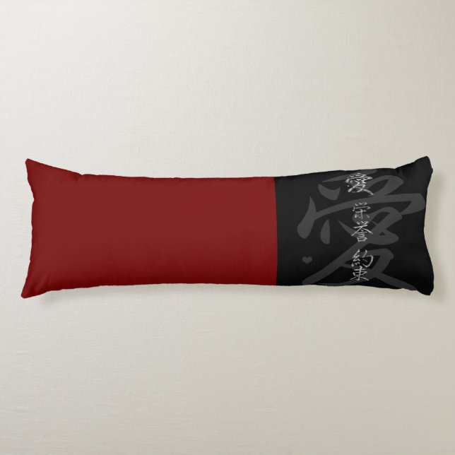 Japanese Symbol: Love Honor Promise Body Pillow (Front)