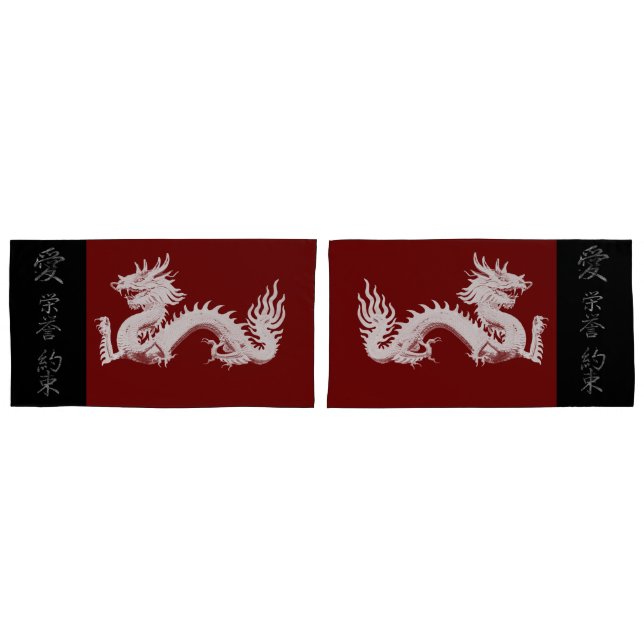 Japanese Symbols: Love Honor Promise Pillowcase (Front-Set)
