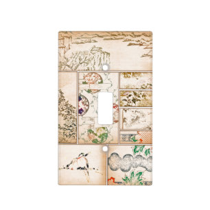 Japanese Tapestry Asian Collage tsuzure nishiki Light Switch Cover