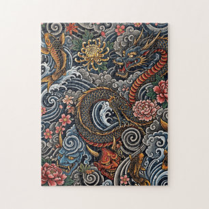 Japanese tattoo art jigsaw puzzle