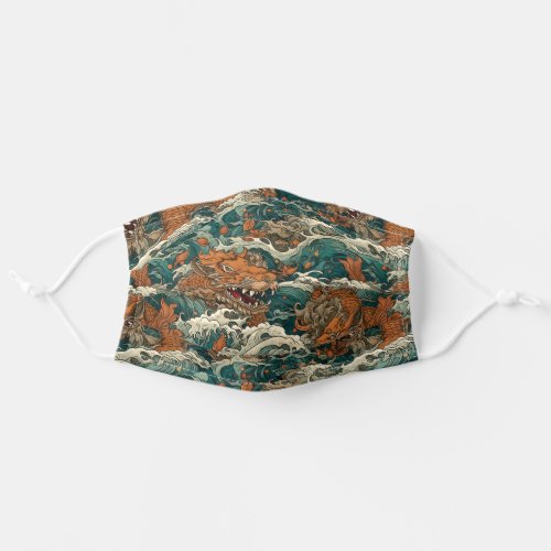 Japanese Tattoo Cloth Face Mask with Filter Slot