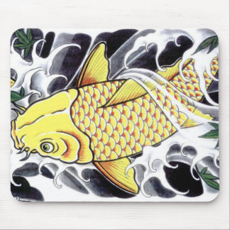 Japanese Tattoo Koi Fish Design Mouse Pad