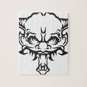 Japanese Tattoo Oni Demon Jigsaw Puzzle
