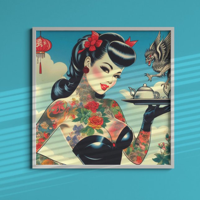 Japanese Tattooed Pin-up Poster (Creator Uploaded)