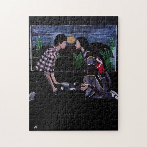 Japanese Tea Ceremony Painting by Alfred Fox Jigsaw Puzzle
