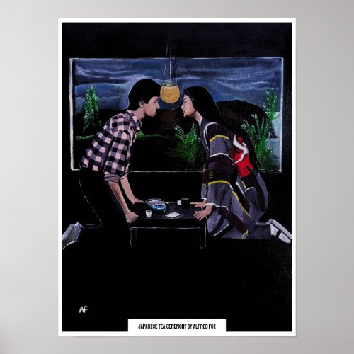 Japanese Tea Ceremony Painting by Alfred Fox Poster