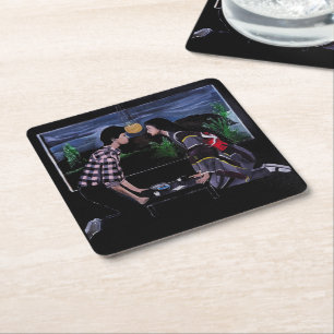 Japanese Tea Ceremony Painting by Alfred Fox Square Paper Coaster