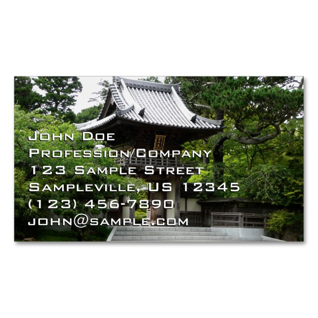 Japanese Tea Garden in San Francisco Business Card Magnet (Front)