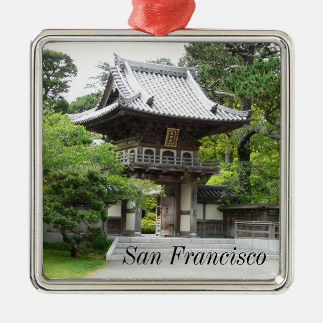 Japanese Tea Garden in San Francisco Metal Ornament (Front)