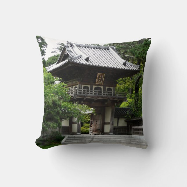 Japanese Tea Garden in San Francisco Throw Pillow (Front)