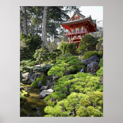 Japanese Tea Garden Pagoda _ San Francisco Poster