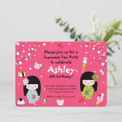 Japanese Tea Party Invitation