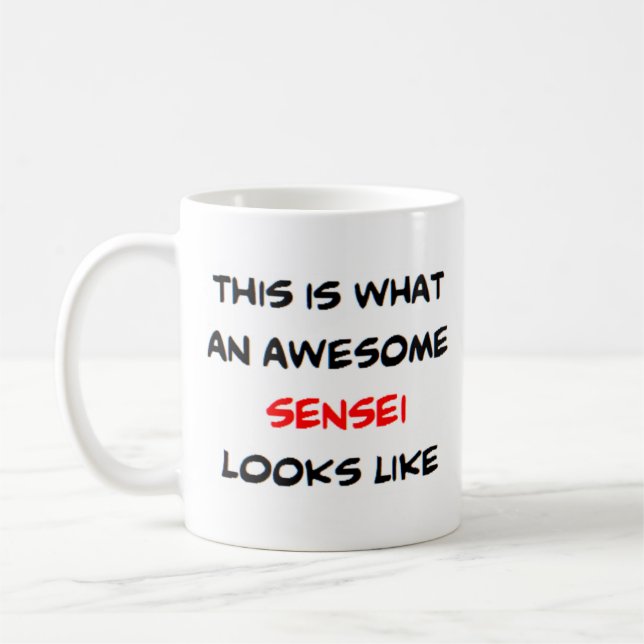 japanese teacher sensei, awesome coffee mug (Left)