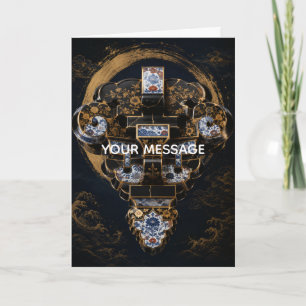 Japanese Temple Architecture Tokyō Kintsugi Art Pe Card