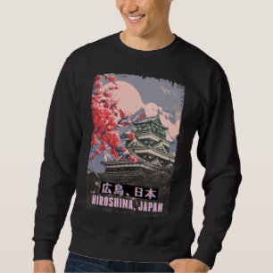 Japanese Temple Hiroshima Anime Cherry Blossom Sweatshirt