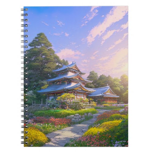 Japanese Temple in the Picturesque Countryside Notebook