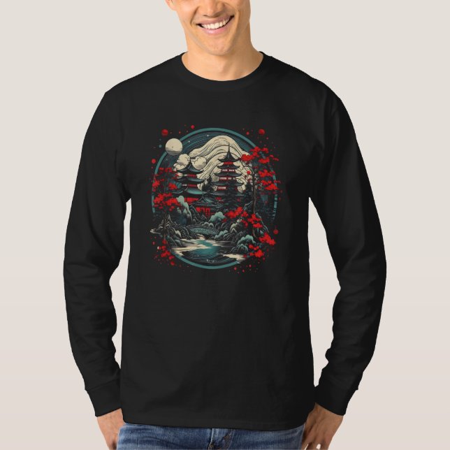 Japanese Temple Japan Art T-Shirt (Front)