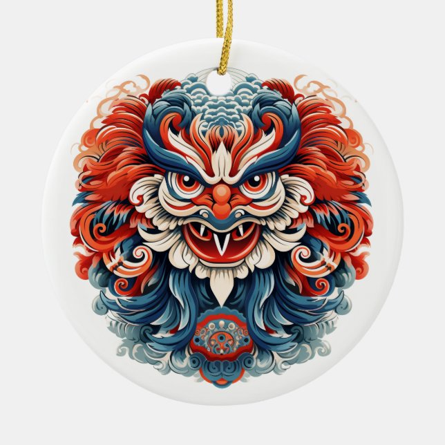 Japanese Tengu Ceramic Ornament (Front)