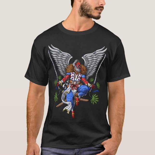 Japanese Tengu Samurai T-Shirt (Front)