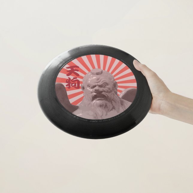 Japanese Tengu Sunburst Wham-O Frisbee (In Hand)