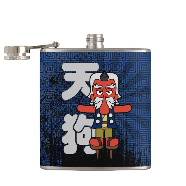 Japanese Tengu Yokai Monster Flask (Opened)