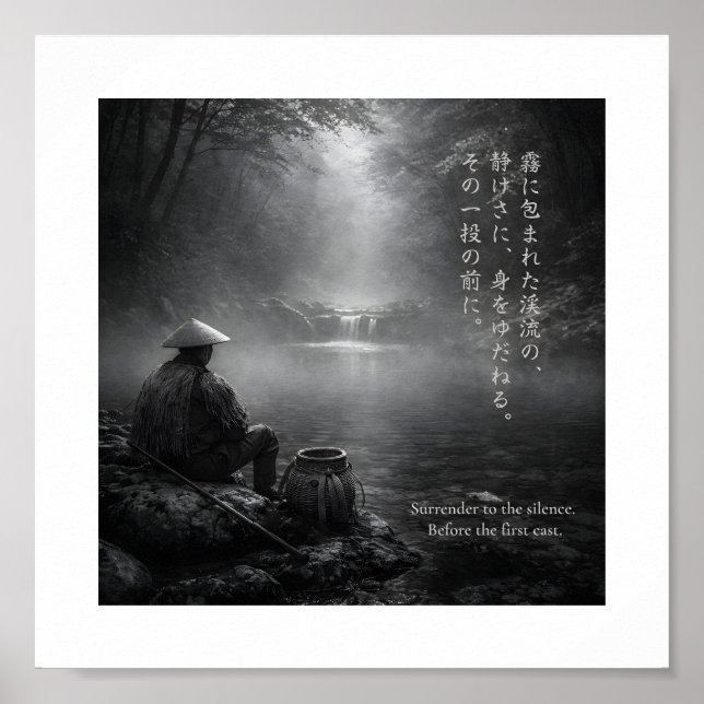 Japanese Tenkara Fishing Art Print (Front)