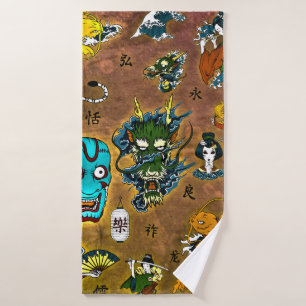 Japanese Theme Bath Towel
