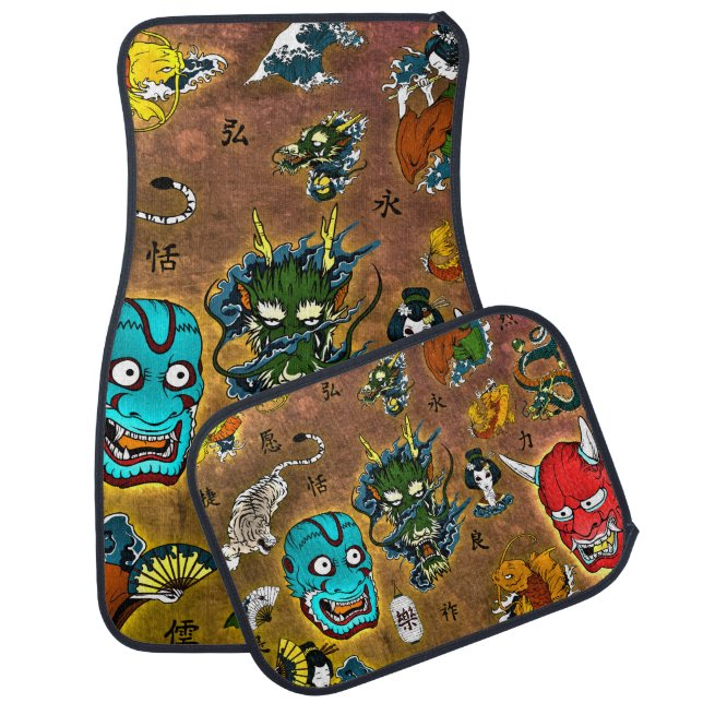 Japanese Theme Car Floor Mat (Set)