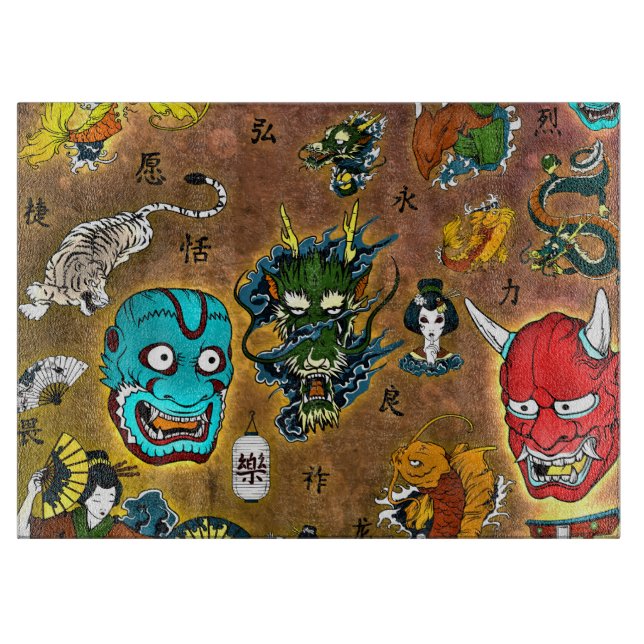Japanese Theme Cutting Board (Front)