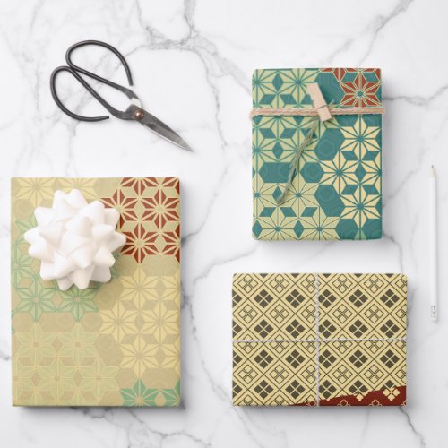 Japanese Theme Mix Pattern Wrapping Paper Sheets