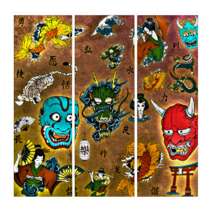 Japanese Theme Triptych