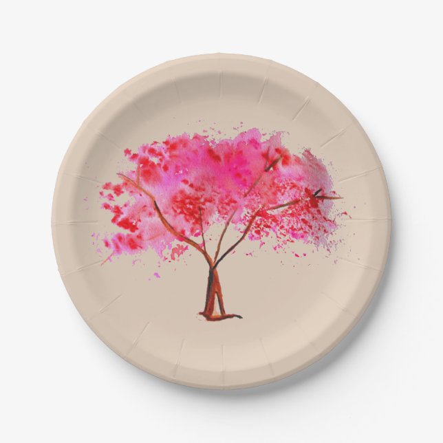Japanese themed dinner party with Cherry Blossom Paper Plates (Front)