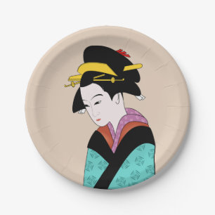Japanese themed dinner party with Geisha Paper Plates